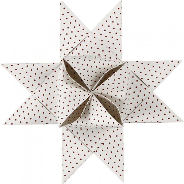 Sternstreifen - rot - weiß - Ø18 cm - 40 Streifen Sternstreifen - rot - weiß - Ø18 cm - 40 Streifen