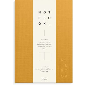 Notizbuch, Textil, Senfgelb, A5, unliniert Notizbuch, Textil, Senfgelb, A5, unliniert