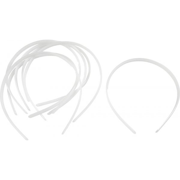 Diadem - 8 mm - weiß - 20 Stk Diadem - 8 mm - weiß - 20 Stk