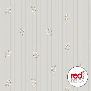 Wachstuch mit floralem Streifenmuster - Beige