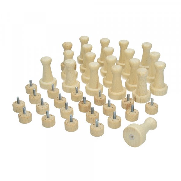 Holzgriff fr 4 Filznadeln - 20er-Pack - 2 unmontierte Teile
