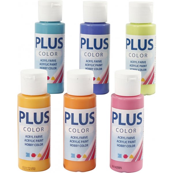 Plus Color Hobbyfarbe - bunt - 6 x 60 ml Plus Color Hobbyfarbe - bunt - 6 x 60 ml