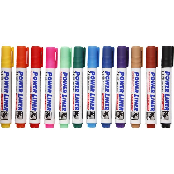 Whiteboardmarker 4 mm - Gemischte Farben - 12 Stk Whiteboardmarker 4 mm - Gemischte Farben - 12 Stk