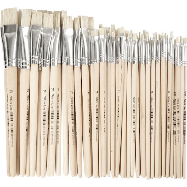 Natur Line Pinsel - Nr. 00+0+1+2+4+12+14+20 - Teller - 68 Stk Natur Line Pinsel - Nr. 00+0+1+2+4+12+14+20 - Teller - 68 Stk