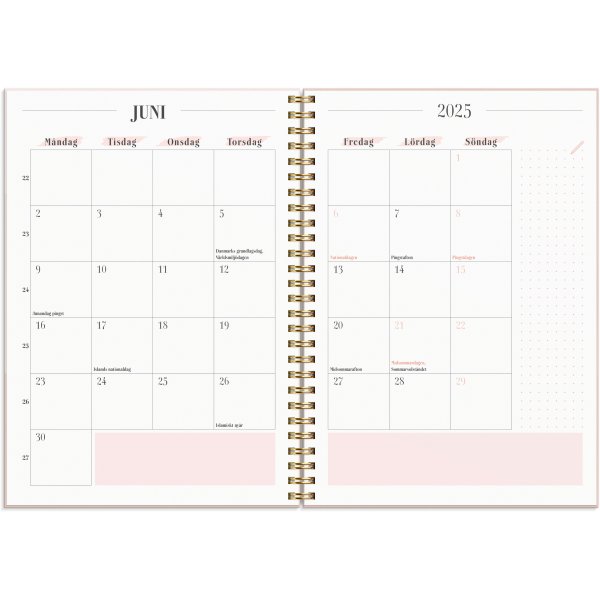 Kalender 24/25 - Lebensplaner rosa horizontal Kalender 24/25 - Lebensplaner rosa horizontal