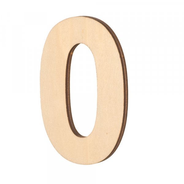 Unbehandelte Holzzahlen - 80x5 mm