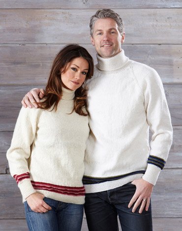 Strickmuster - Pullover mit Streifen, Mütze und Schal Strickmuster - Pullover mit Streifen, Mütze und Schal