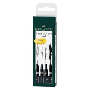 Zeichenstiftset PITT Artist Black - 4 Stifte Zeichenstiftset PITT Artist Black - 4 Stifte