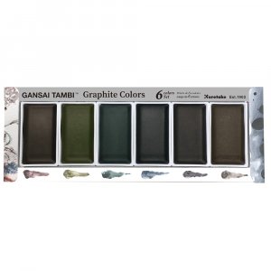 ZIG Gansai Tambi Aquarell-Graphit 6er-Set ZIG Gansai Tambi Aquarell-Graphit 6er-Set