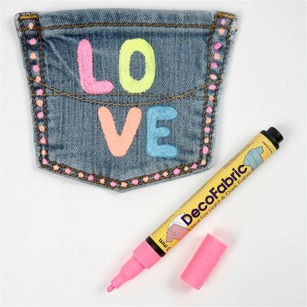 Deko-Textilstifte - 3 mm - Neonfarben - 6 Stk Deko-Textilstifte - 3 mm - Neonfarben - 6 Stk