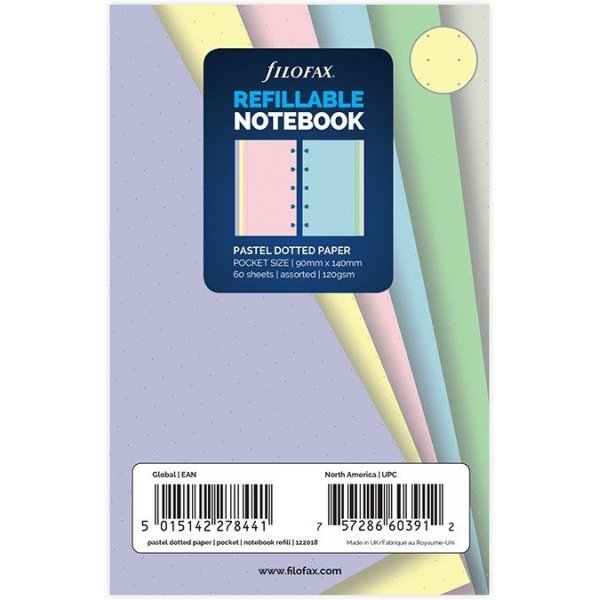 Nachfüllpackung für Filofax Notebook Pocket - Dotted Pastel Nachfüllpackung für Filofax Notebook Pocket - Dotted Pastel