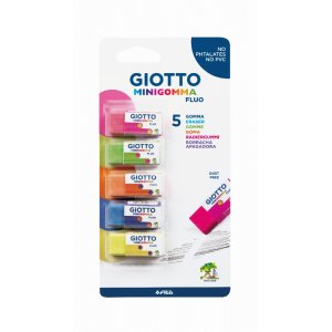 Radiergummi Giotto Mini Gomma Fluoreszierend - 5er-Pack Radiergummi Giotto Mini Gomma Fluoreszierend - 5er-Pack