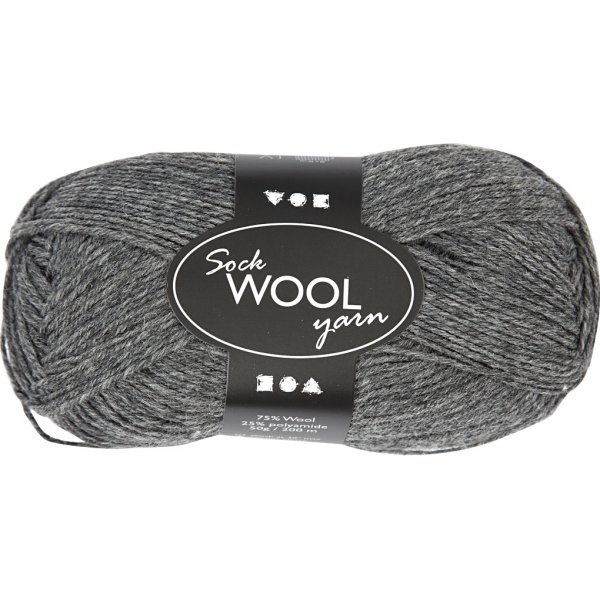 Sockenwolle - Dunkelgrau - 50 g Sockenwolle - Dunkelgrau - 50 g