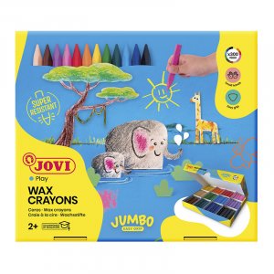 Buntstiftset - Jovi - 300 dreieckige Wachsmalstifte in 12 Farben Buntstiftset - Jovi - 300 dreieckige Wachsmalstifte in 12 Farben