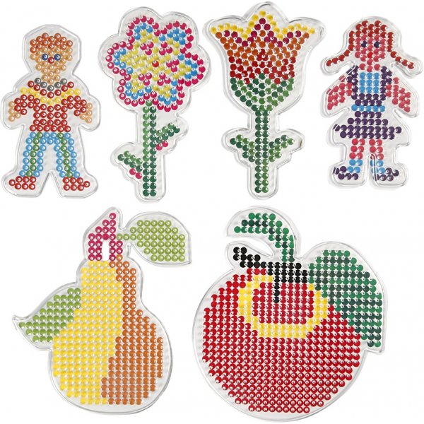 Perlenteller - Blume - Mädchen - Junge - Apfel und Birne - 6 Stk Perlenteller - Blume - Mädchen - Junge - Apfel und Birne - 6 Stk