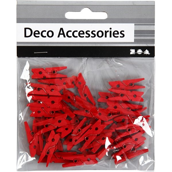 Mini-Wäscheklammern - rot - 36 Stk Mini-Wäscheklammern - rot - 36 Stk