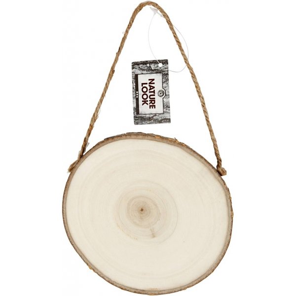 Türschild - Holzbrett mit Rindenrand Türschild - Holzbrett mit Rindenrand
