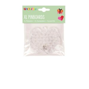 Perlenplatten XL Schmetterling & Herz 2er-Pack - Transparent Perlenplatten XL Schmetterling & Herz 2er-Pack - Transparent