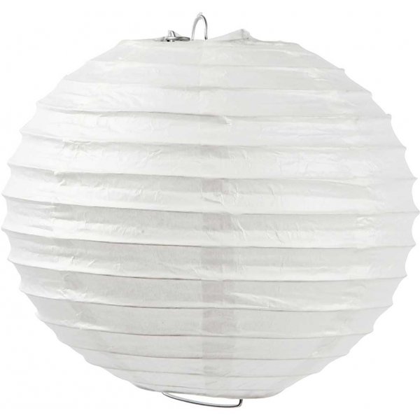 Papierlampe - weiß - Rund - Ø20 cm Papierlampe - weiß - Rund - Ø20 cm