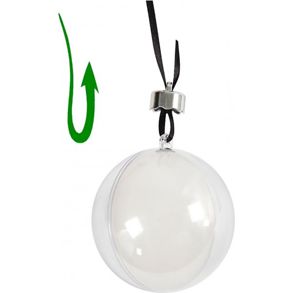 Dekokugel - transparent - Ø8 cm - 5 Stk Dekokugel - transparent - Ø8 cm - 5 Stk