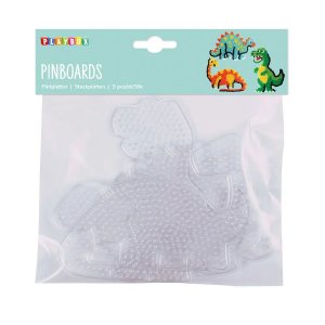 Perlenplatten Dinosaurier 3er-Pack - Transparente Formen Perlenplatten Dinosaurier 3er-Pack - Transparente Formen