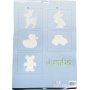Perlenplttchen - klar - Teddybr - Auto - Rentier - Ente und Hase - JUMBO - 5 Stk