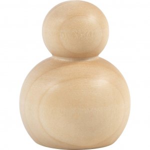 Holzfigur, rund, 5 cm Durchmesser, 5 Stück Holzfigur, rund, 5 cm Durchmesser, 5 Stück
