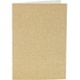 Karten und Umschlge - Gold - Glitzer - 11,5 x 16,5 cm - 4 Sets