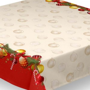 Textiles Wachstuch - Weihnachtskugeln Textiles Wachstuch - Weihnachtskugeln