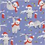 Geschenkpapier - Lila - Faultier - 5 m
