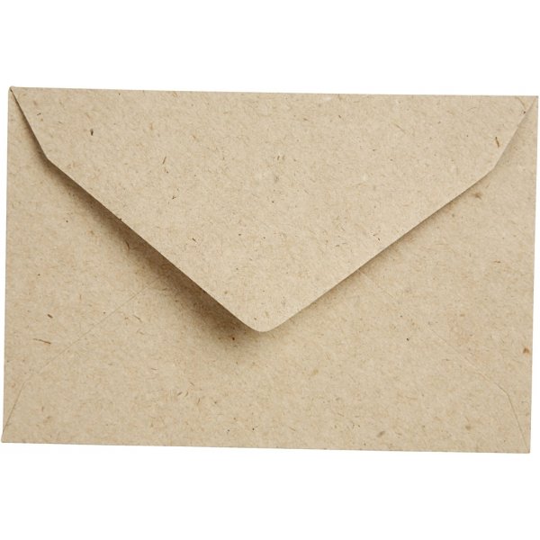 Recycelter Umschlag - Natur - 7,8 x 11,5 cm - 50 Stk Recycelter Umschlag - Natur - 7,8 x 11,5 cm - 50 Stk