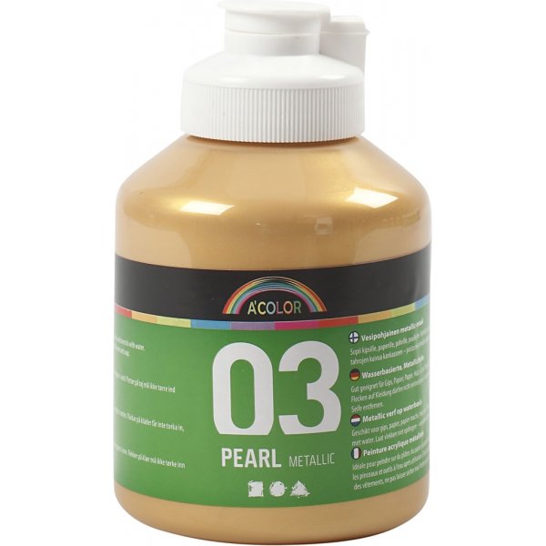 Schulfarbe Acryl - Metallic - Gold - Metallic - 500 ml Schulfarbe Acryl - Metallic - Gold - Metallic - 500 ml