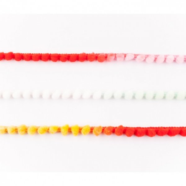 String - Mini Pom Pom, mehrfarbig