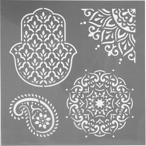 Schablone - Ethnische Motive - 30,5 x 30,5 cm Schablone - Ethnische Motive - 30,5 x 30,5 cm