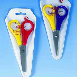 Bastelschere für Linkshänder 13 cm - zweifarbig rund Bastelschere für Linkshänder 13 cm - zweifarbig rund