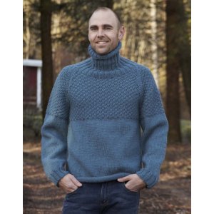 Strickanleitung - Herbstpullover für Herren (mit hohem Polokragen) Strickanleitung - Herbstpullover für Herren (mit hohem Polokragen)