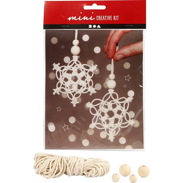 Mini-DIY-Kit - Makramee-Eiskristall/Schneeflocke Mini-DIY-Kit - Makramee-Eiskristall/Schneeflocke