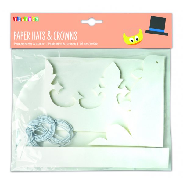 Papierhüte und Kronen - 16 Stück Papierhüte und Kronen - 16 Stück