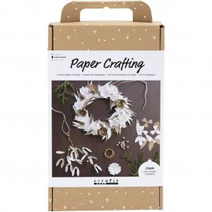 DIY-Kit - Weihnachtskranz & Mistelzweig aus weißem Karton DIY-Kit - Weihnachtskranz & Mistelzweig aus weißem Karton