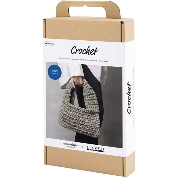 DIY Kit Häkeln, olivgrün, stabile Tasche DIY Kit Häkeln, olivgrün, stabile Tasche