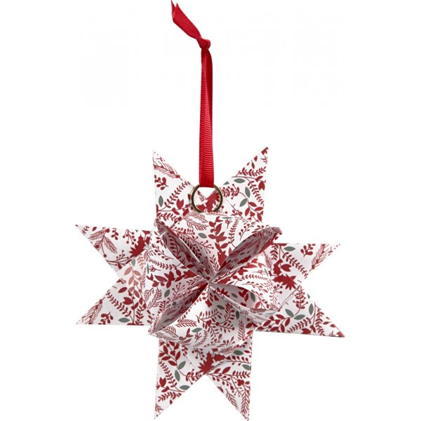 Sternstreifen - rot - weiß - Ø6,5+11,5 cm, 48 Streifen Sternstreifen - rot - weiß - Ø6,5+11,5 cm, 48 Streifen