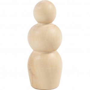 Holzfigur, sanduhrförmig, 7,5 cm, 5 Stück Holzfigur, sanduhrförmig, 7,5 cm, 5 Stück