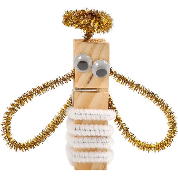 Spa mit Klemmen und Pfeifenreinigern - bunt gemischt