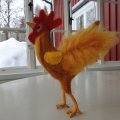 Kundenbild Filzwolle - rot gemischt 50 g Merinowolle superfein