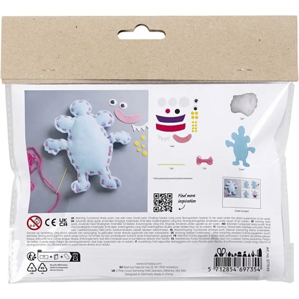 Mini DIY Kit Nähen, gemischte Farben, Filzmonster Mini DIY Kit Nähen, gemischte Farben, Filzmonster