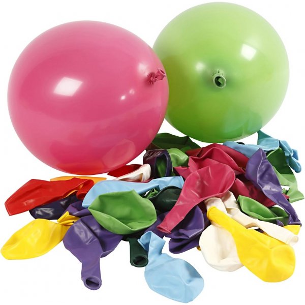 Luftballons - gemischte Farben - Ø23 cm - 100 Stk Luftballons - gemischte Farben - Ø23 cm - 100 Stk