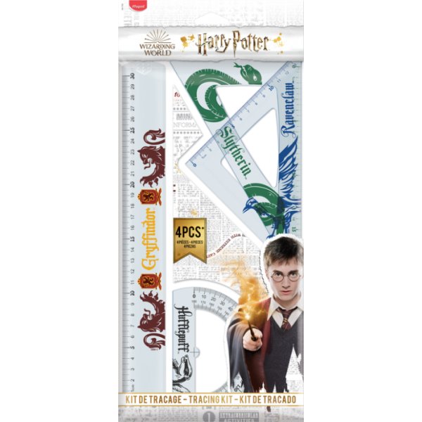 Harry Potter - Linealset 4-teilig 30 cm Harry Potter - Linealset 4-teilig 30 cm