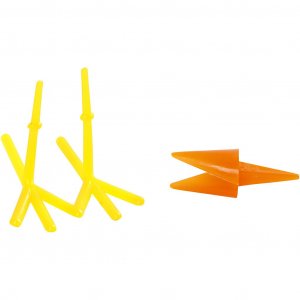 Schnäbel und Füße aus Kunststoff für Hühner - Orange und Gelb, 8 Sets Schnäbel und Füße aus Kunststoff für Hühner - Orange und Gelb, 8 Sets