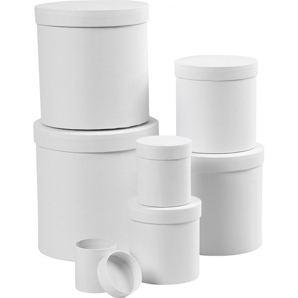 Asche - weiß - rund - 7 Stk Asche - weiß - rund - 7 Stk