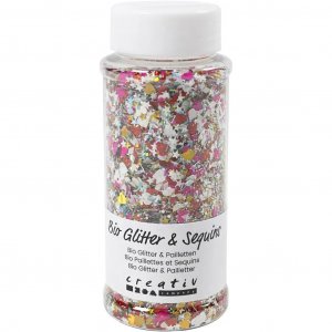 Biologisch abbaubarer Glitzer und Pailletten 140 ml - Gemischte Farben Biologisch abbaubarer Glitzer und Pailletten 140 ml - Gemischte Farben